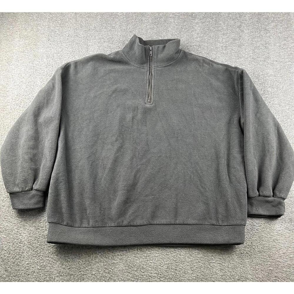 Dazy Men's‎ Gray Half-Zip Fleece Jacket Size Medium
